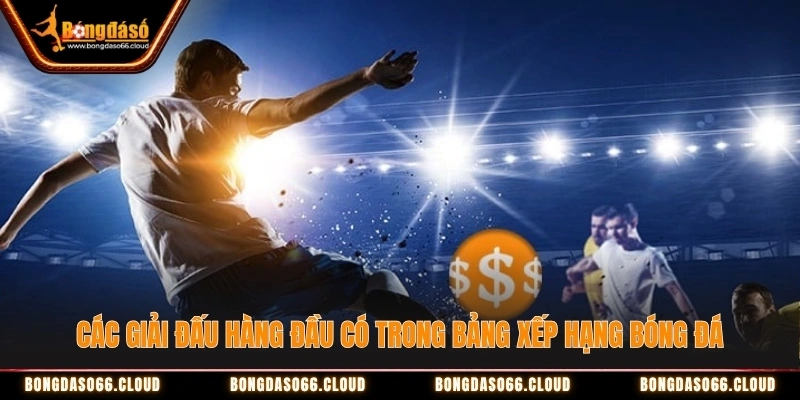 Các giải đấu trong bảng xếp hạng bóng đá